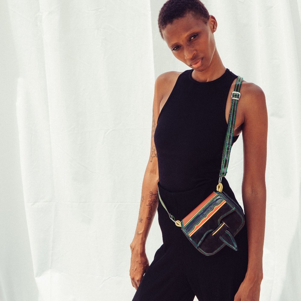 Cowhide crossbody bag